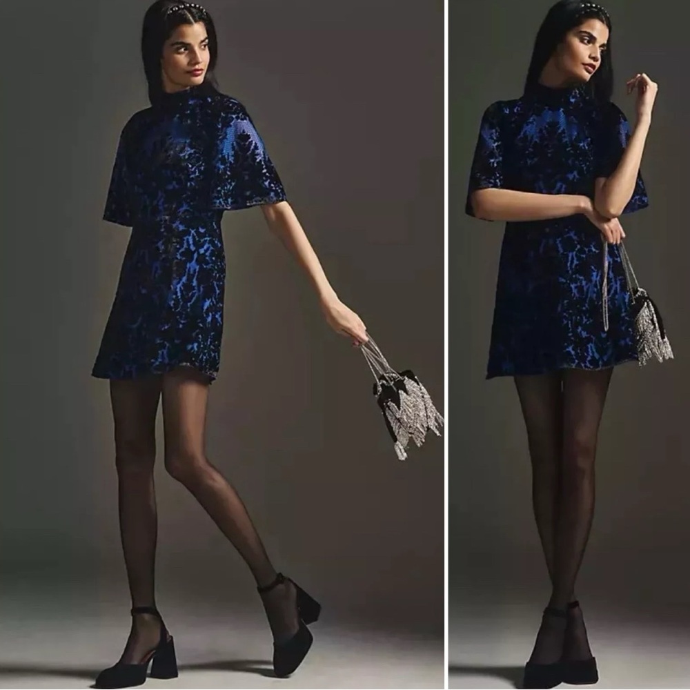 Anthropologie Blue Dress